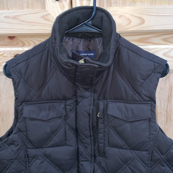 Lands' End Jackets & Coats Lands End Brown Goosedown Quilted Vest